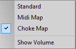 Choke map menu