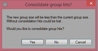 Consolidate dialog