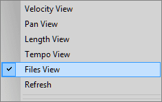 Controller panel files menu