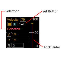 Controller panel selection lock selection