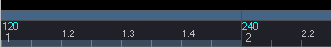 Time ruler tempo markers