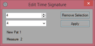 Edit time signature