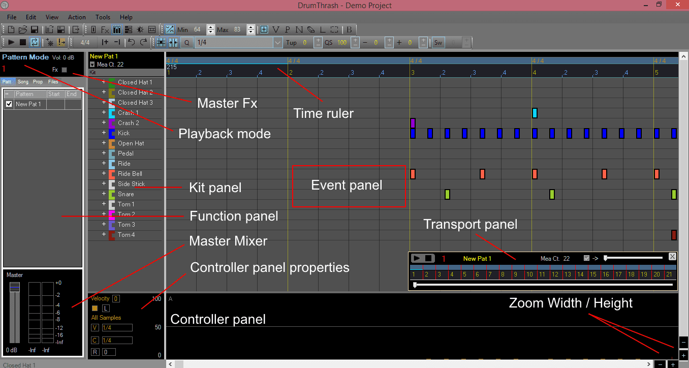 DrumThrash Main layout