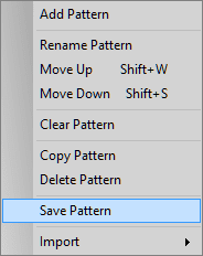 Save pattern